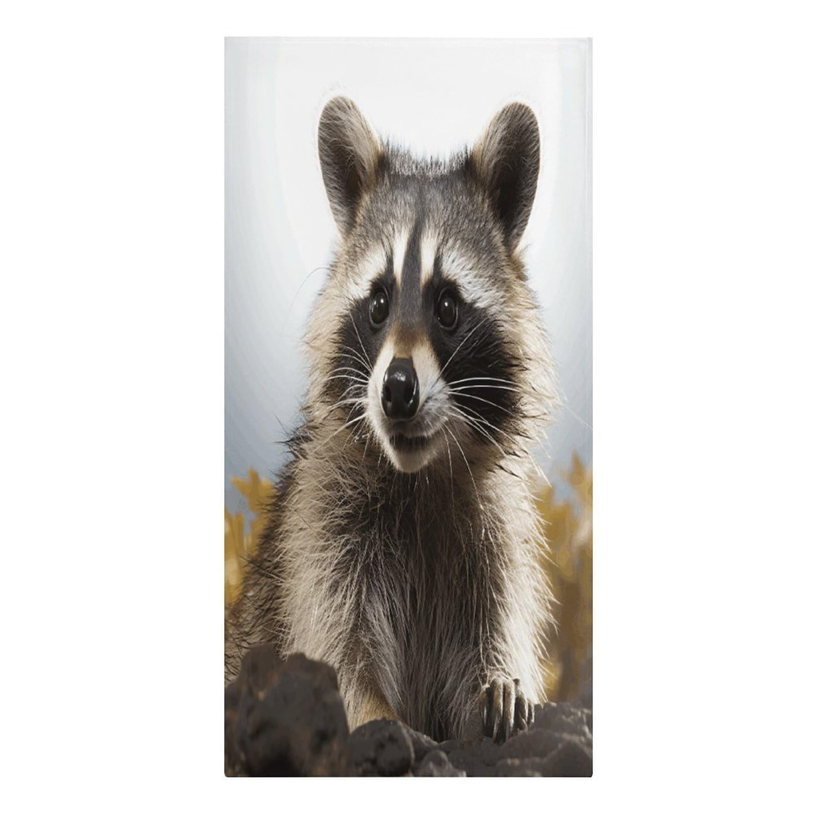 VstaDank Hairy Raccoon Beach Towel Vacation Essentials Sand Free Soft Quick Dry Swim Towels 61"x30" Modern Extra Large Towels Lightweight Microfiber Beach Towel for Swimming Pool