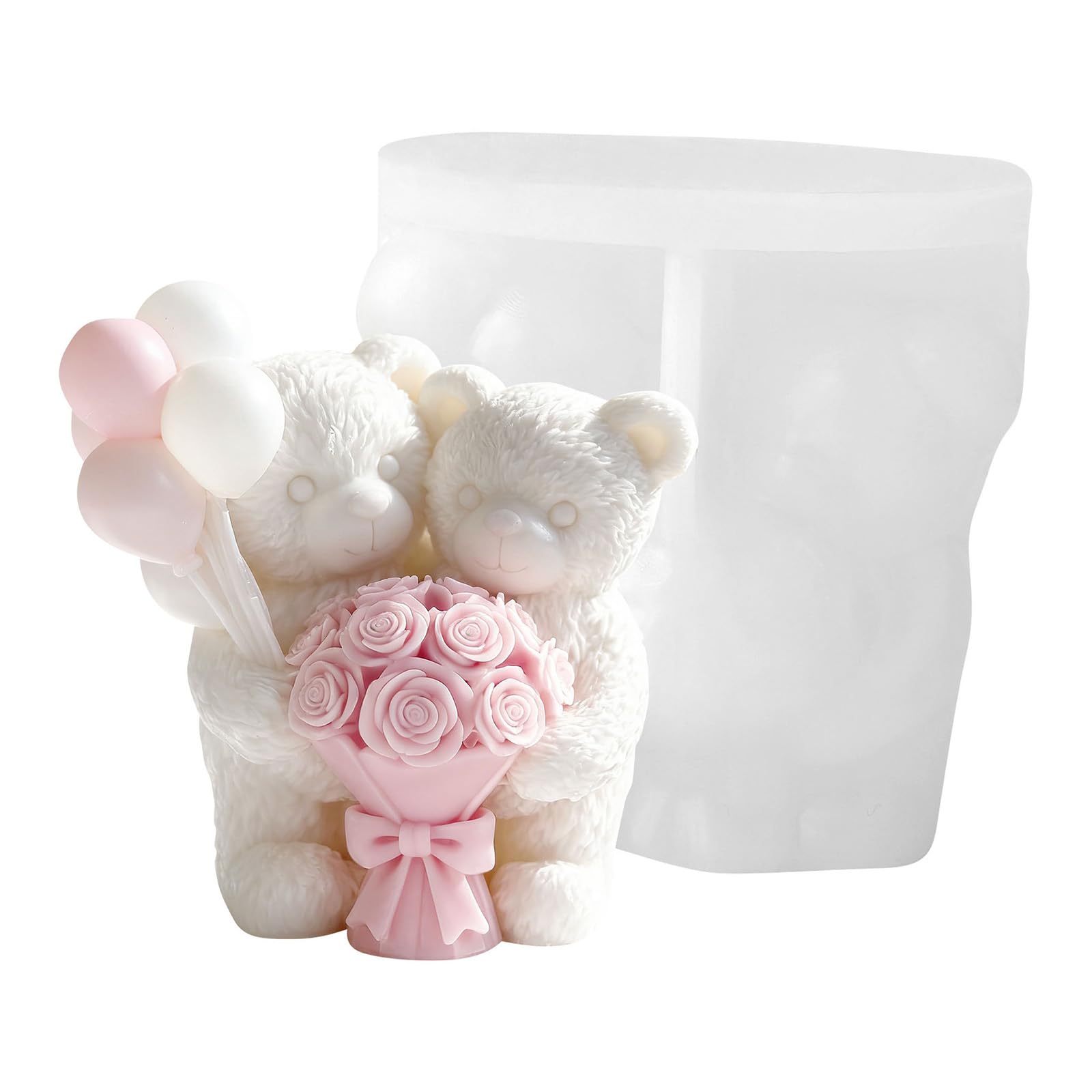 ZEPFJHE Multipurpose Silicone for Soap Chocolate Making Balloon Bear Shape Sturdy and Flexible Ideal for Projects Scented Mold