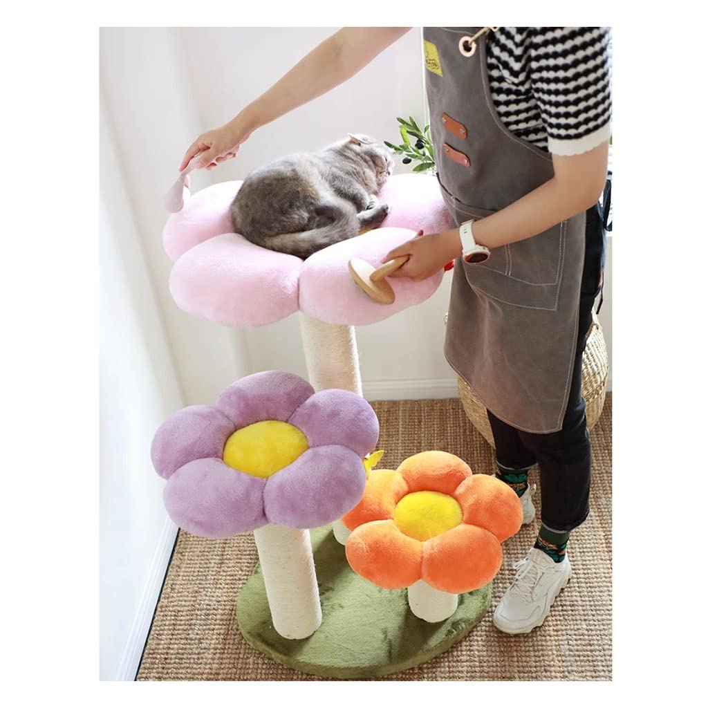Kratzbäume Blumen-Kratzbaum für Große Katzen, 9 Kg, Robuster, Niedlicher Kratzbaum, Vom Boden Bis Zur Decke Reichend
