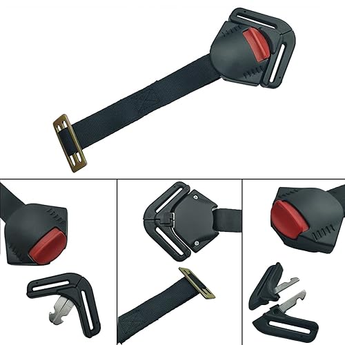 Miniatura 6 de Asiento universal para niños pequeños, clip de arnés con hebilla de bloqueo fija, 5 puntos, correa ajustable de 5 puntos para cochecito de bebé,