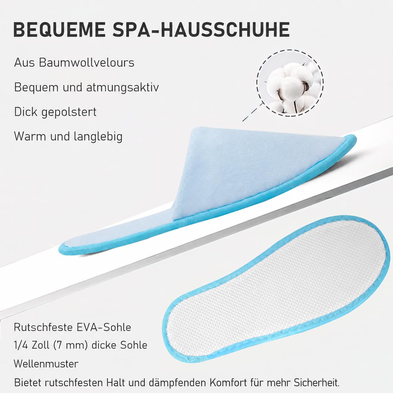 24 Paar Einweg-Hausschuhe, Gästehausschuhe Set, Rutschfeste Hotelslipper, Bequem Hotel Slipper für Hotel Spa Zuhause Party Reisen Damen Herren (4 Farben)