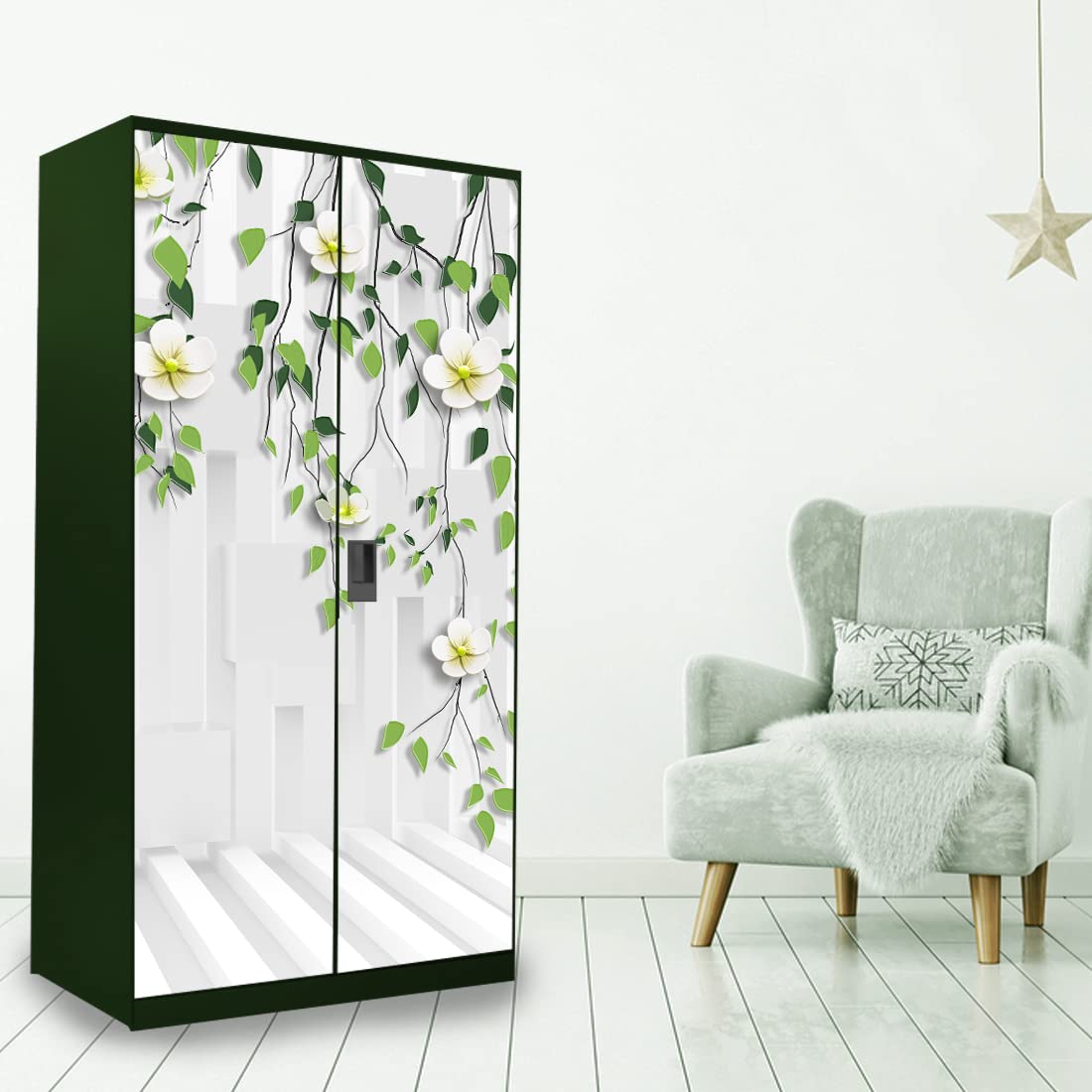 DecorGuruji Almirah Wallpaper Sticker for Doors Large Size (213x99) Cm PVC Vinyl Almira Wall Paper Door Skin Self Adhesive Almirah Stickers, Wardrobe Wallpaper Stickers Home Dcor (MoneyPlantAlmira) (B0DB2DQHG8) Amazon Price History, Amazon Price Tracker