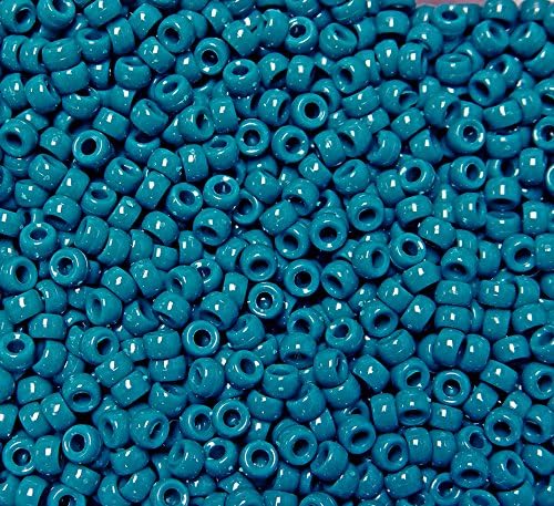 JOLLY STORE Crafts Mini cuentas de poni verde azulado oscuro de 0.256 x 0.157 in, 1000 unidades, fabricadas en Estados Unidos