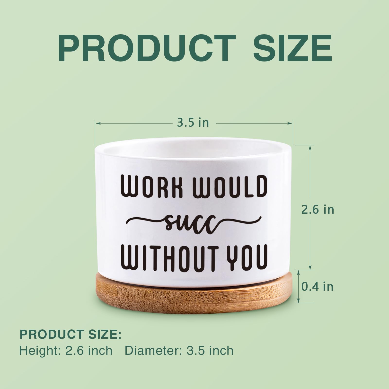 Succulent Plant Pots 3.5 inch Ceramic Succulents Planter - Image 3