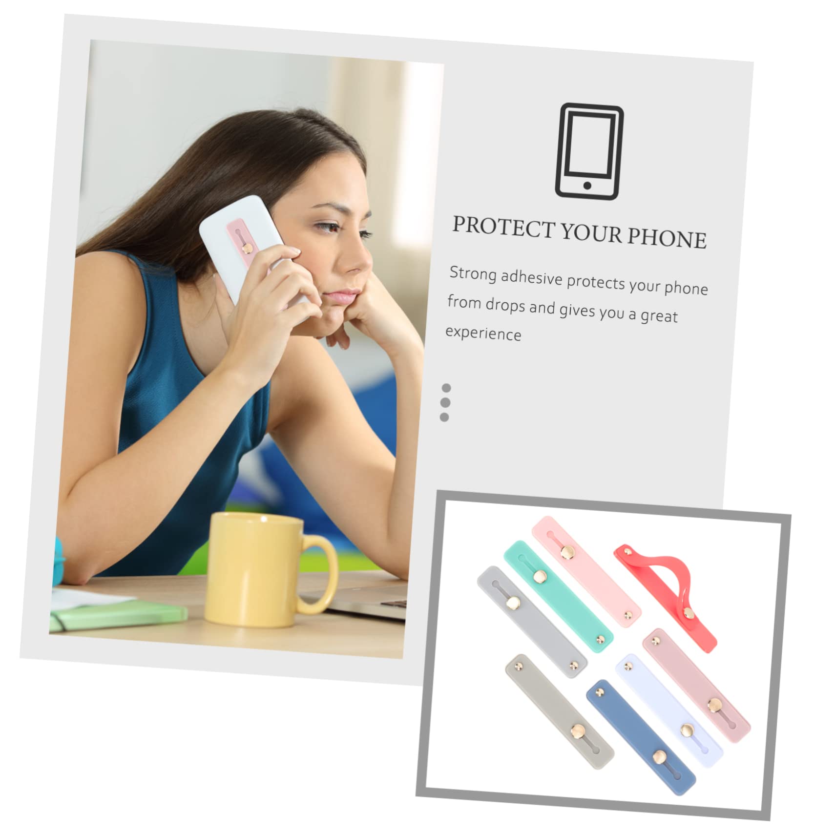 Hemobllo 3 Sätze Smartphone-teleskopgriff-handyhalter Für Gürtel Silikon-Handy-fingergriffe Smartphone-silikonhalter 8 Stück * 3
