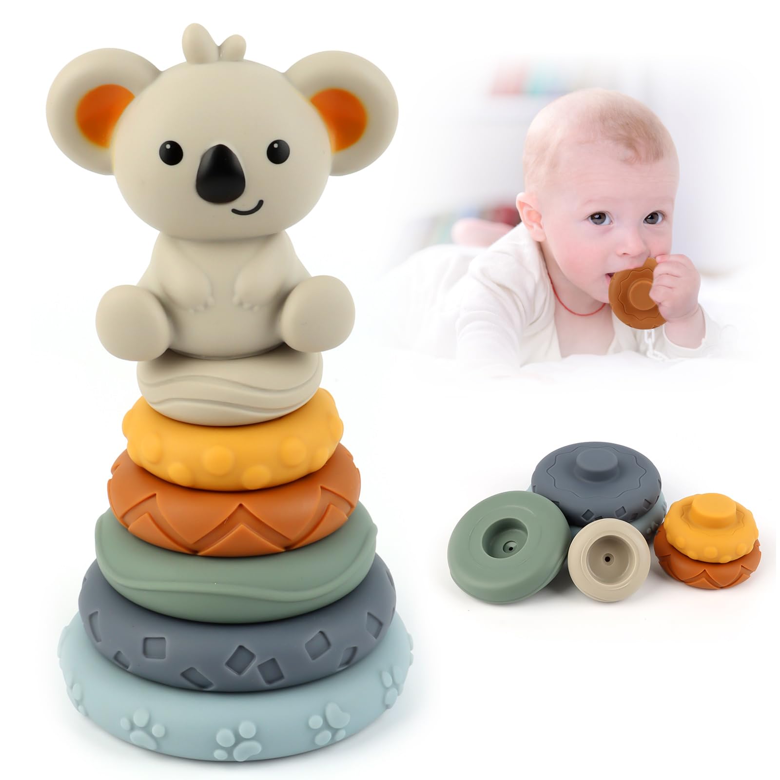 UKOFEW Stapelspielzeug mit Ringen