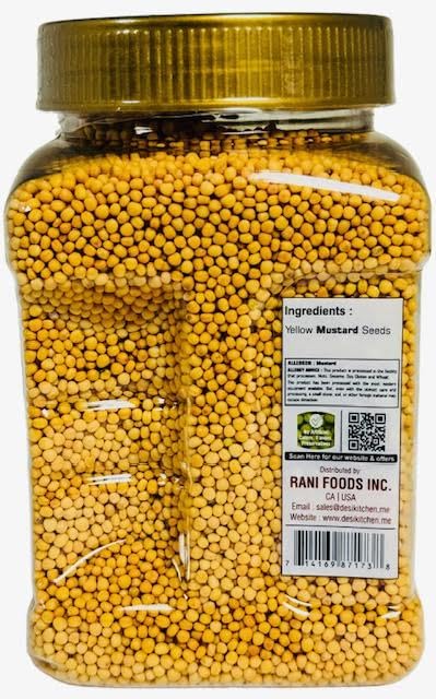 Miniatura 3 de Desi Kitchen - Semillas de mostaza amarilla (Pili Sarson) 10 oz (285 g)