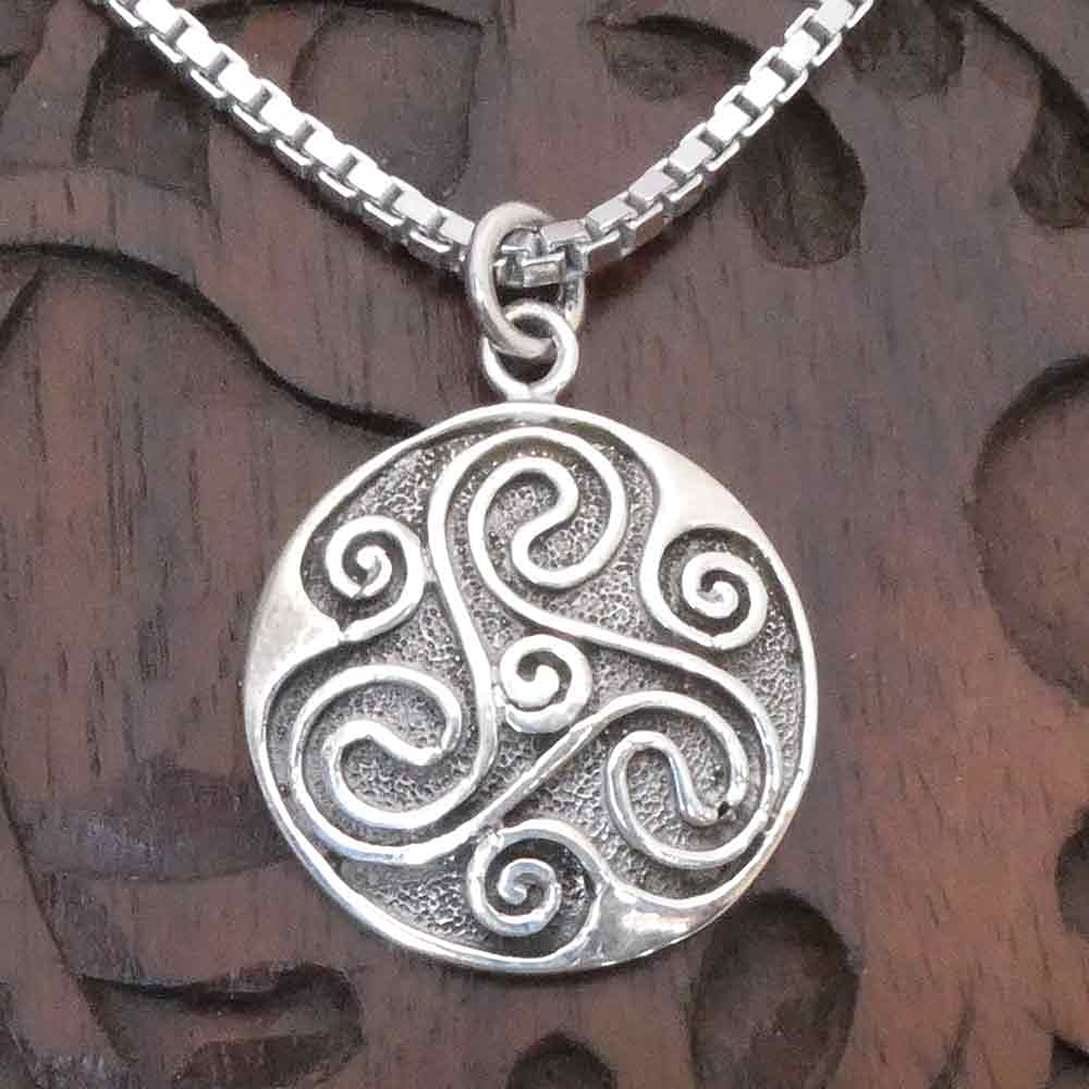 Triskel Silberanhänger Schmuck keltisches Triskelion Shild Anhänger 925 Silber Frauen Männer Mittelalter Schmuck