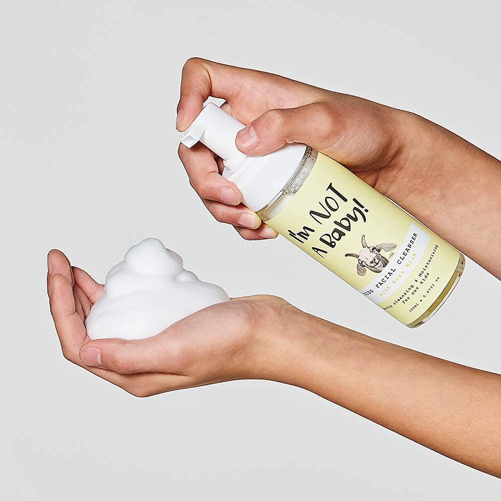 I’M NOT A BABY Goat Milk Kids Facial Cleanser l Dermatologist Tested l Allergen-free l Gentle for Kids Sensitive Skin l Goat Milk l Kids Facial Cleanser l 5.07 Fl Oz : Baby