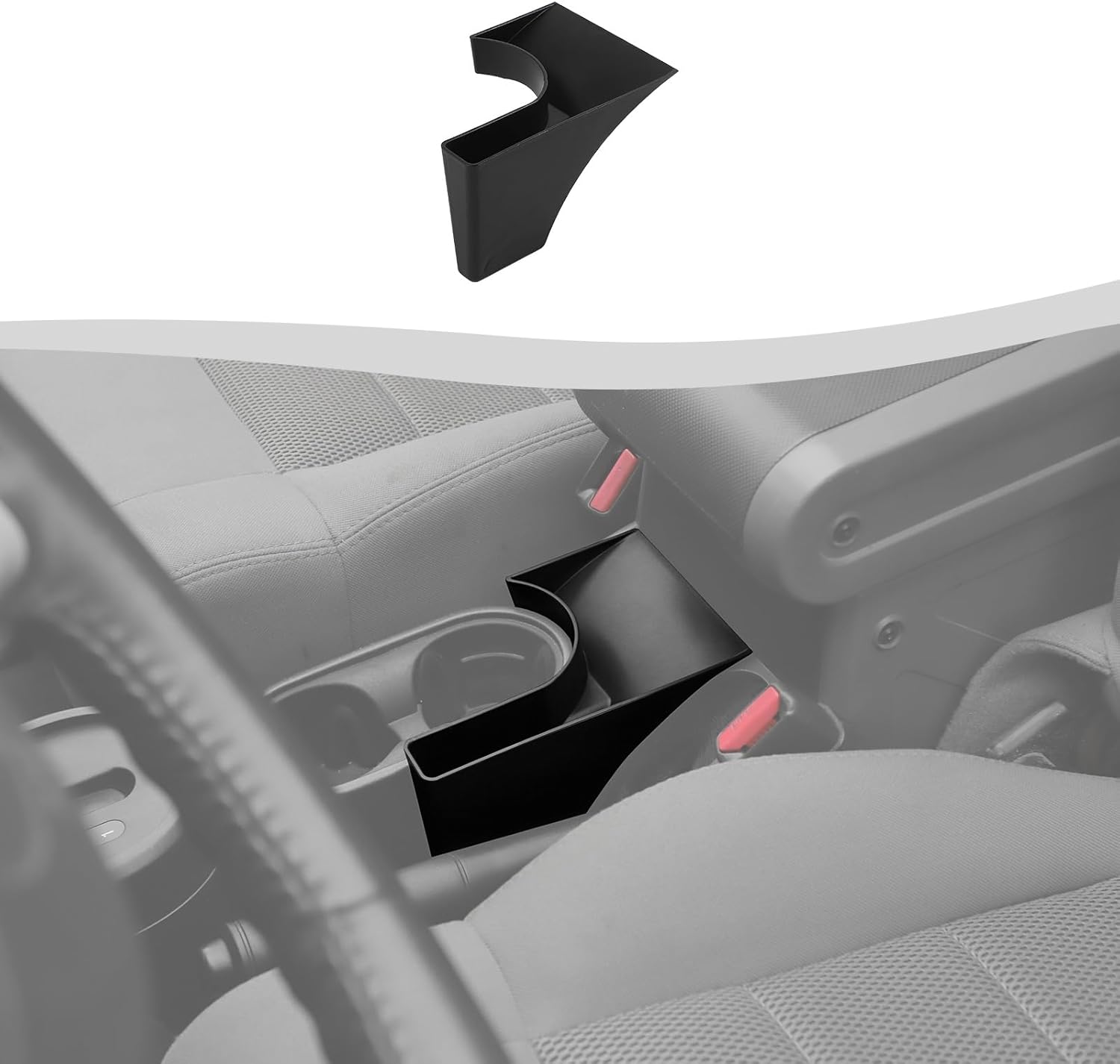 Center Console Hand Brake Storage Box Tray Fit for 2007-2010 Jeep Wrangler JK JKU, Armrest Organizer Tray