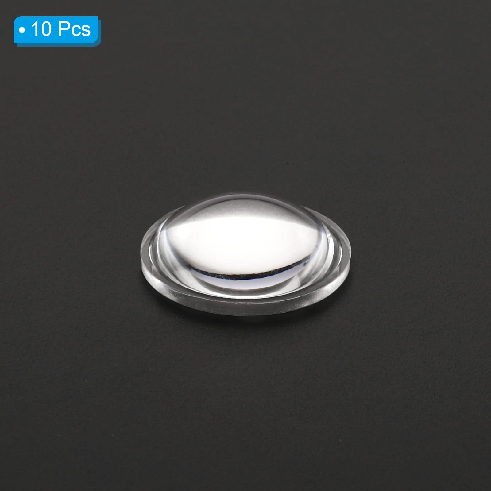 PATIKIL Diameter 63.8mm Flat Convex Lens, 2 Pcs Height 22mm High Borosilicate Glass LED Optical Convex Condenser Lens With Edge For Flashlight Car Bike Head Lamp Spotlight, Clear 3.2mm
