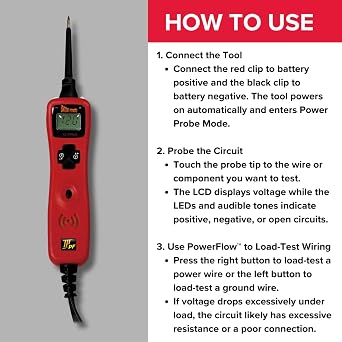 Power Probe 3 Circuit Tester with PowerFlowTM Load Testing (PP3PFRED)