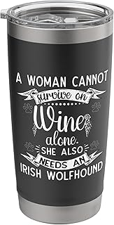 Irish Dog Size Mom Accessories Irish Wolfhound Stainless Steel Insulated Tumbler