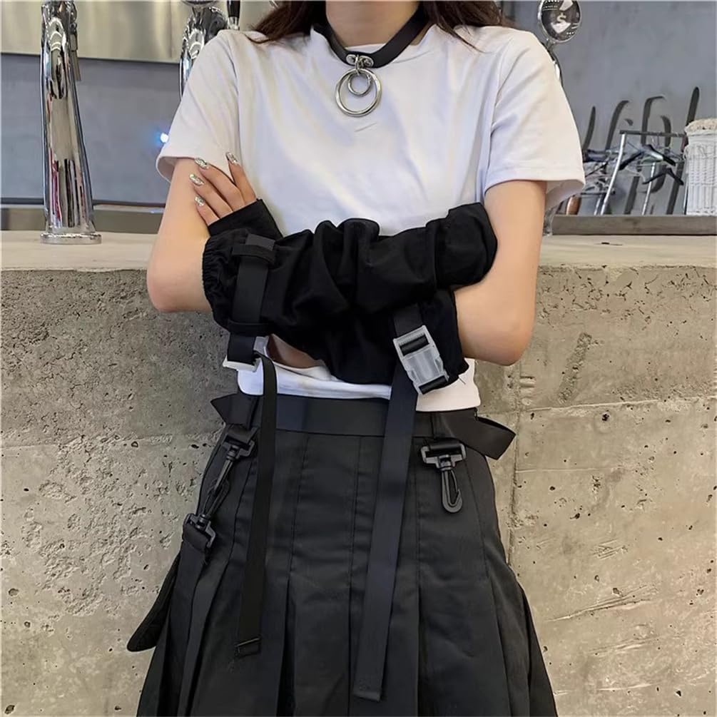 Sup-Coente Goth Arm Warmers Y2K Arm Sleeves Fingerless Gloves