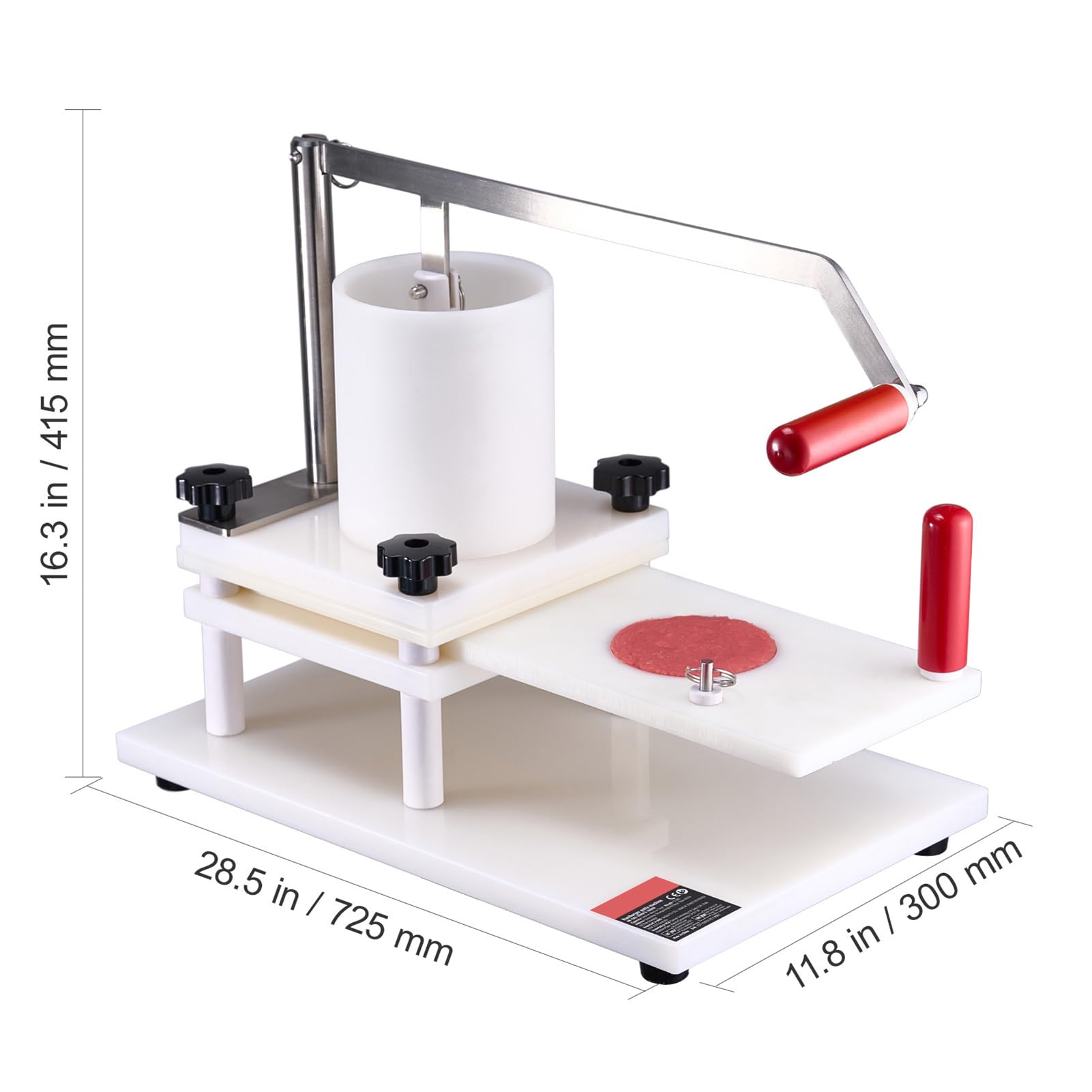 Kommerzielles Hamburger Patty Maker Kit mit Antihaft-Handpresse, großem Trichter und Zubehör für effiziente Burgerformen