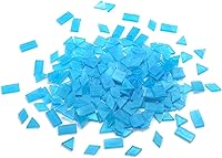 Vista 22 de Lanyani Azulejos de mosaico de vidrio multicolor - formas mixtas, 200 piezas, blanco regular