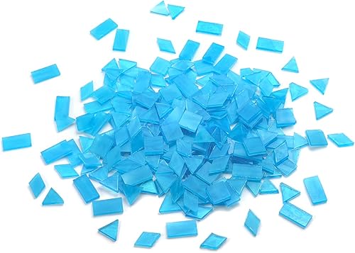 Miniatura 25 de Lanyani Azulejos de mosaico de vidrio multicolor - formas mixtas, 200 piezas, blanco regular Café-1,Gris-1,Verde-1,Azul-1,Gris-2,Seagrass,Azul