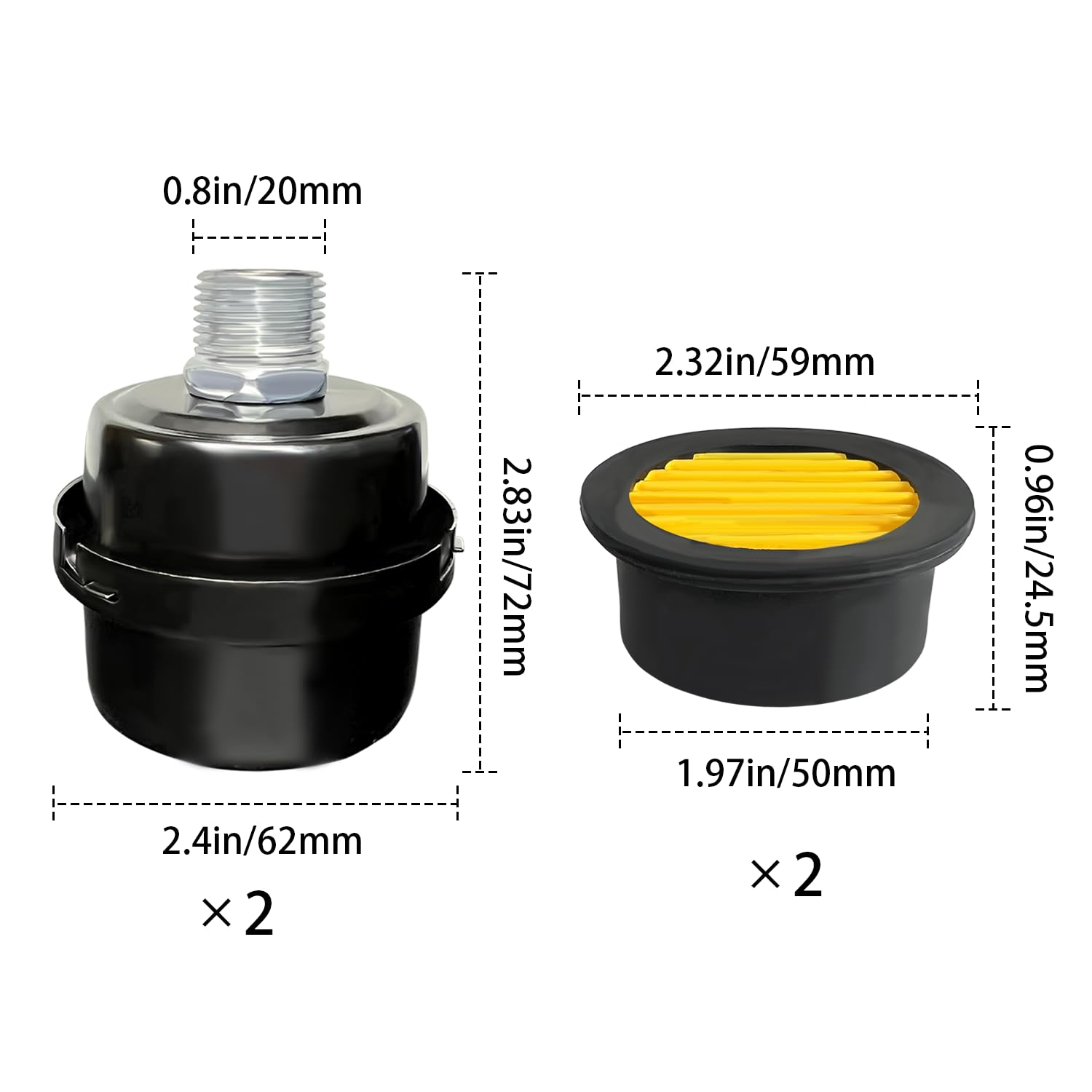 Air Compressor Silencer Filter - Reduce Noise & Improve Performance -4 Air Compressor Silencer Filter - Reduce Noise & Improve Performance -4