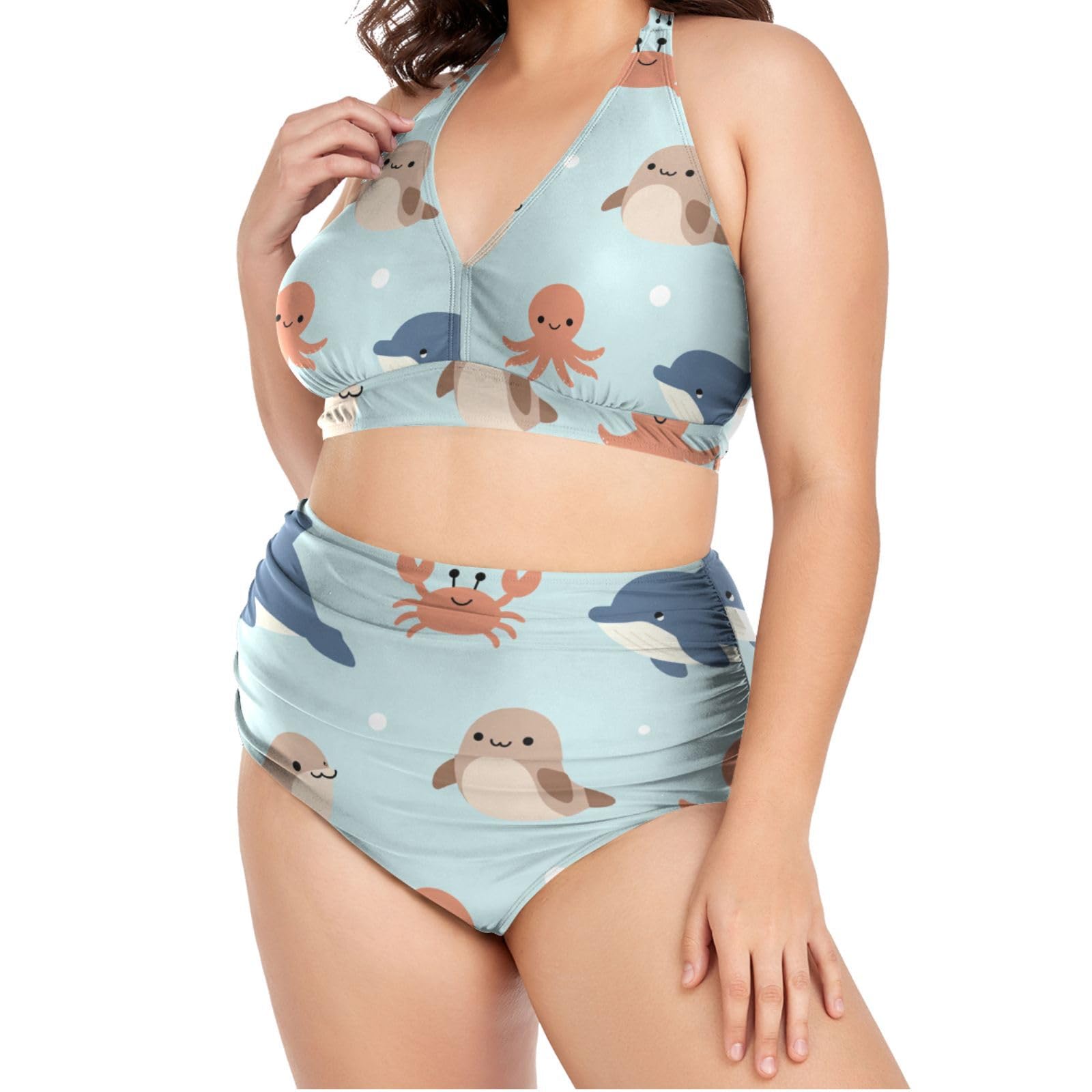 FRODOTGV Stroje kąpielowe damskie plus size L-4XL