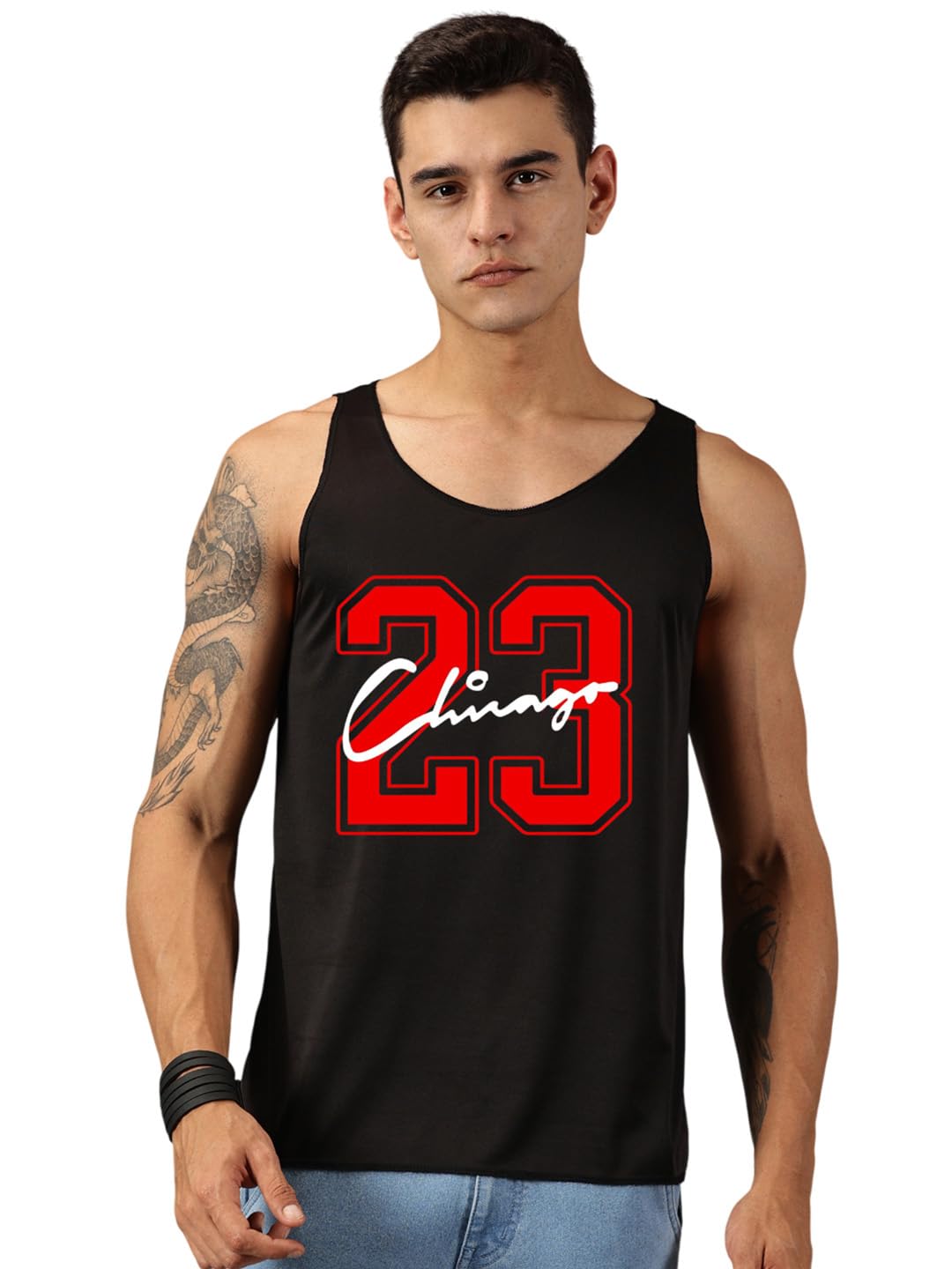Regular Fit Printed Polyester Vest/Tank Top for Men-image-42