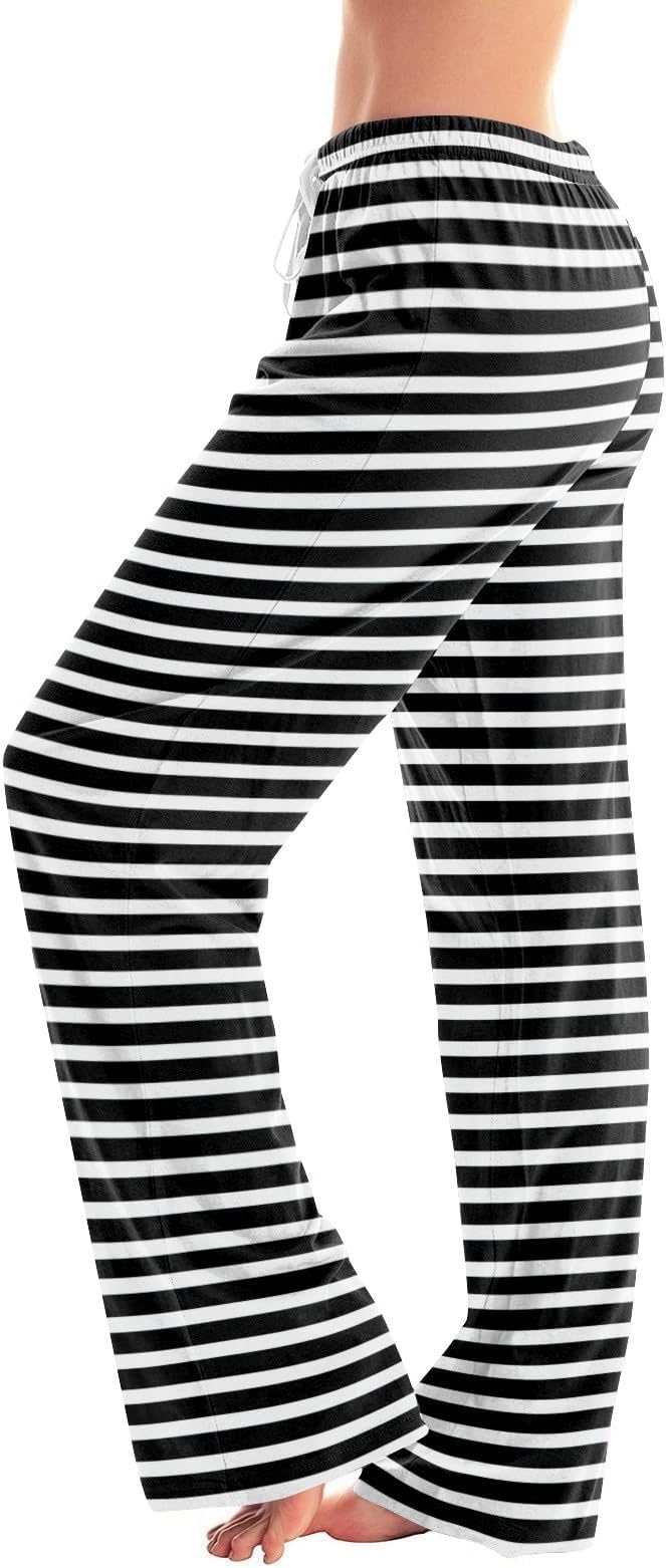 TWGONE Women's Pajamas Pants Plaid Stretch Casual Loose Comfy Pants Sleep Bottom Lounge Cute Pajama Sleepwear