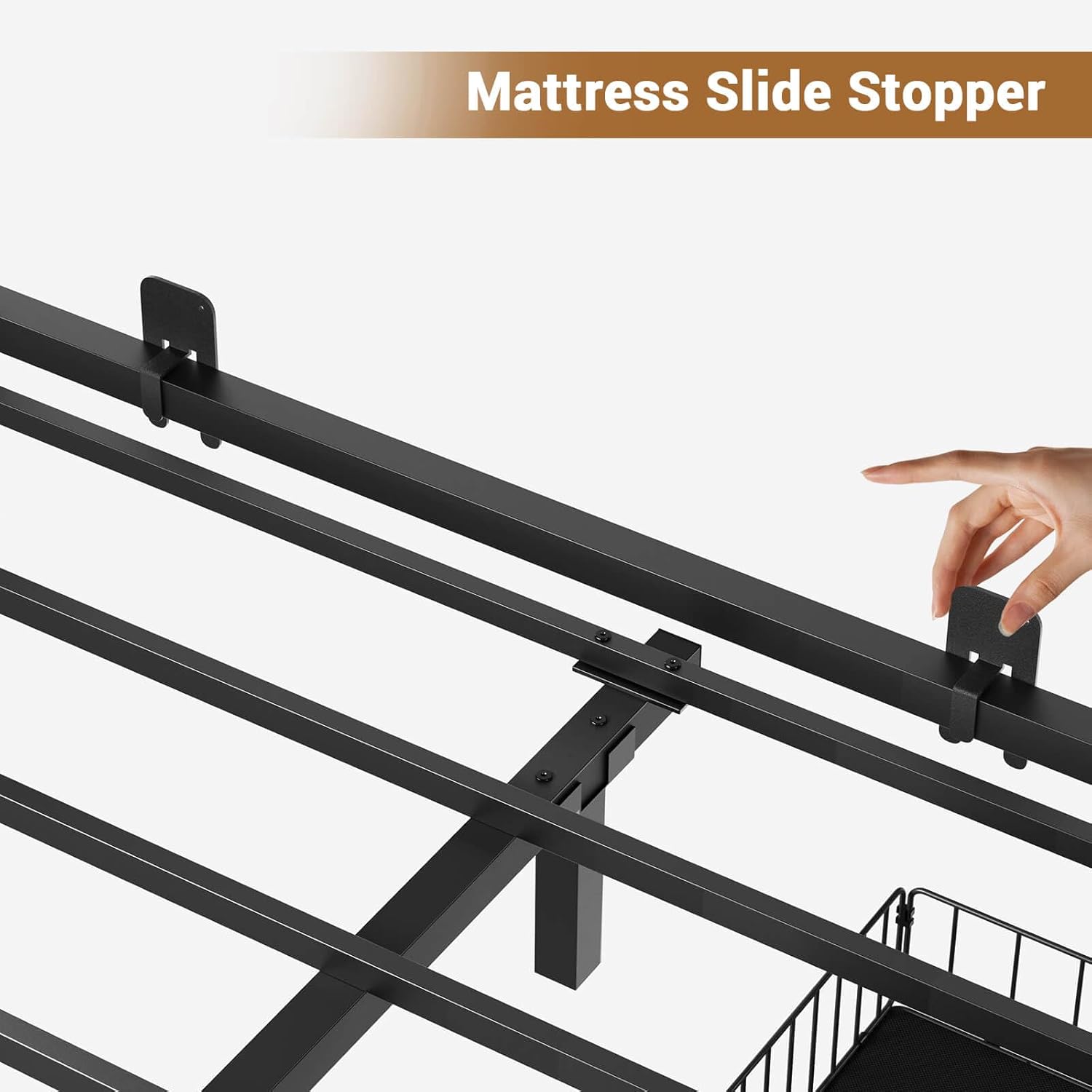 Hasuit Corner Bed Frame with Storage Drawers, Full Daybed with Line Fabric Upholstered Fence, Kids Bed Unit with LED Light and Charging Station, Modern Bed Frame Full Size, Gray