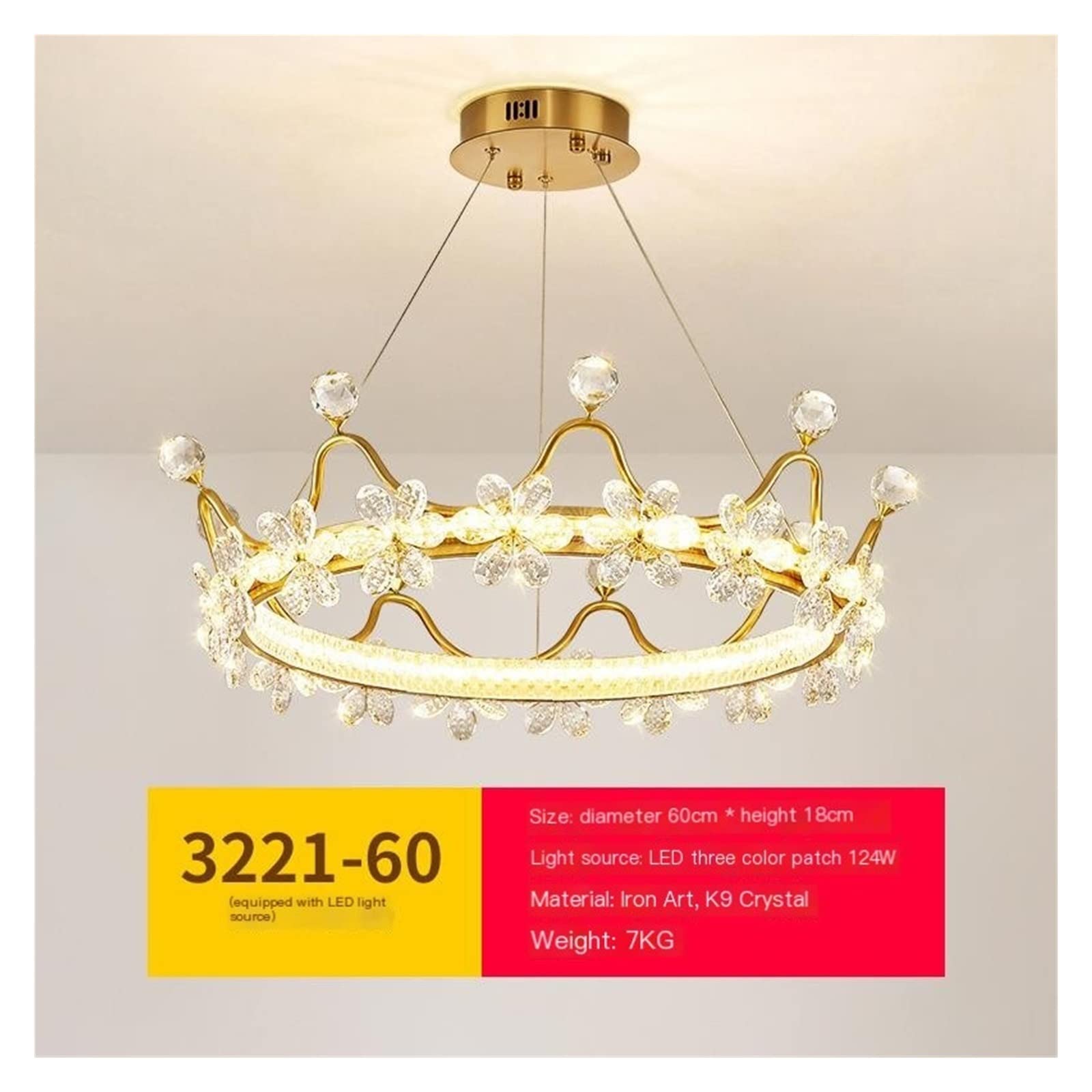 en c Couronne en c Chambre de Princesse pour Enfants étude Salon Aimez-la, Donnez-Lui en c de Princesse (Taille : 60 cm)