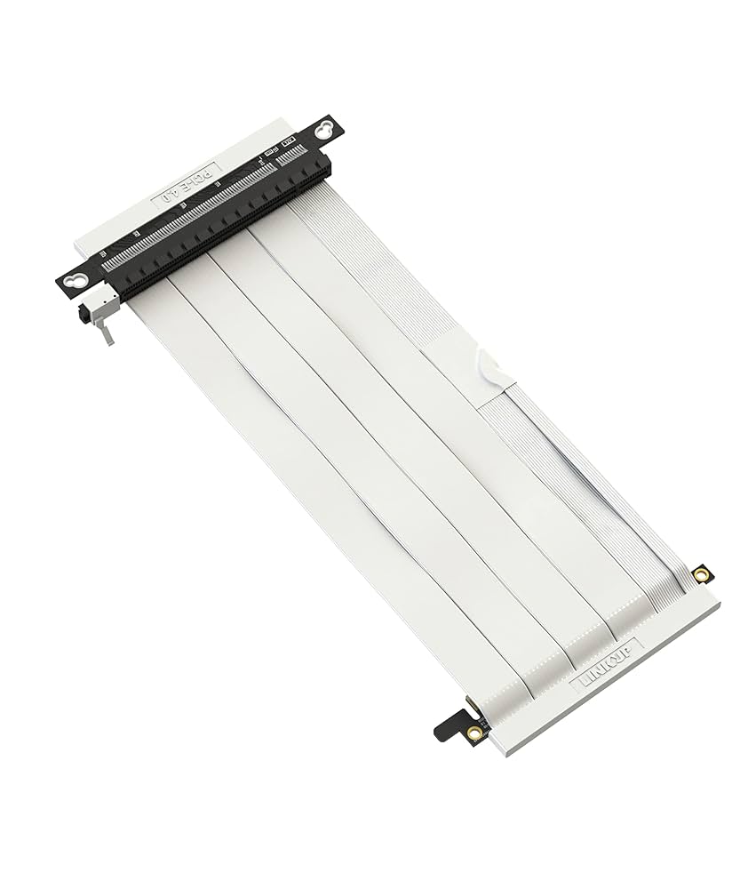 LINKUP PCIe 4.0 ライザーケーブル デュアルリバース14 cm Amazon | LINKUP - ウルトラ PCIe 4.0 X16ライザーケーブル