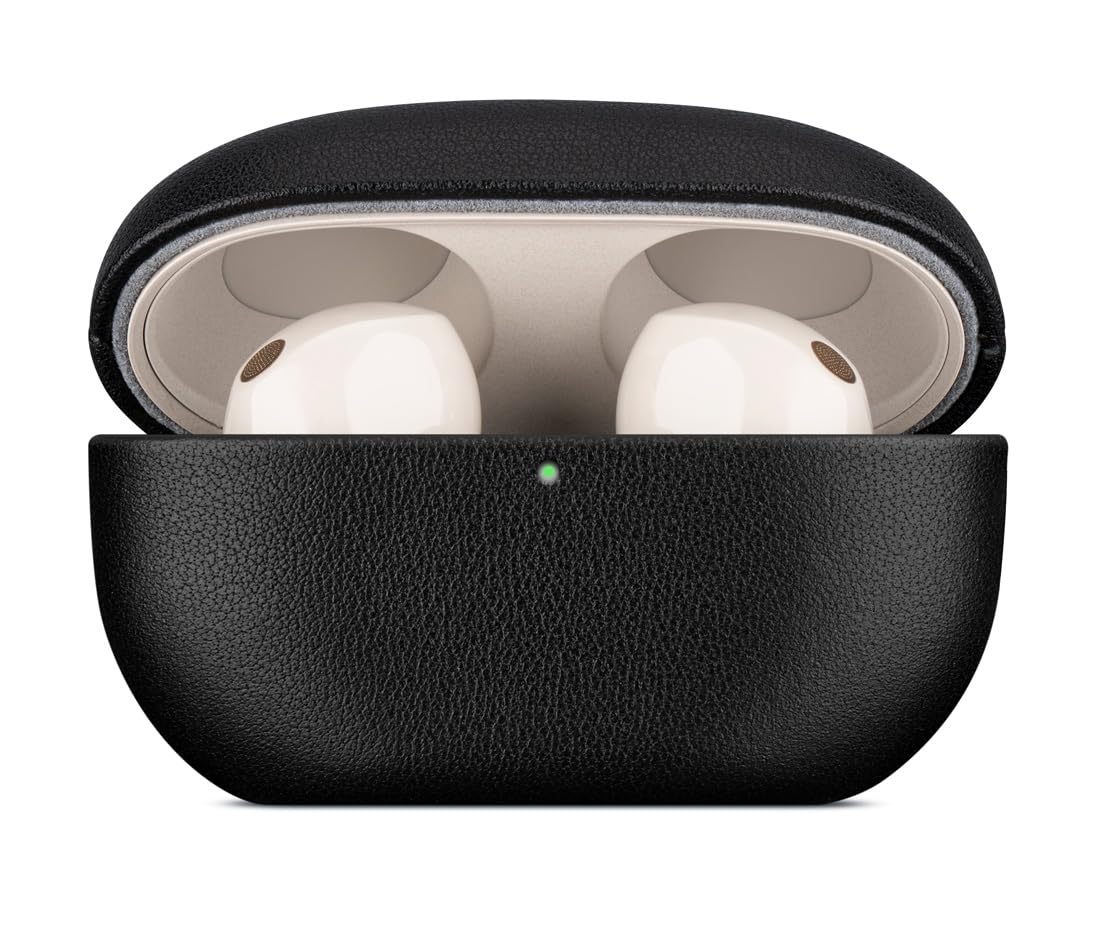 LOPIE Leather Case Compatible with Sony WF-1000XM5, Handcrafted Fully-Wrapped Nappa Leather Case Designed for Earbuds WF1000XM5 Cover 2023, Protective