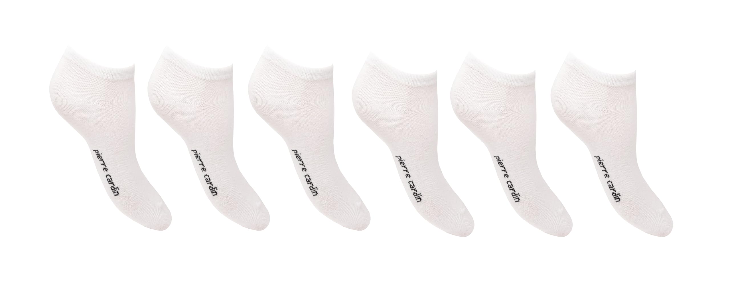 Pierre Cardin Women's White - 6 Pack - Trainer Liner Sports Socks | 3 Pairs | U.k. Size 4-7 | Active Socks (Uk, Numeric, 4, 7, Regular, Regular, )