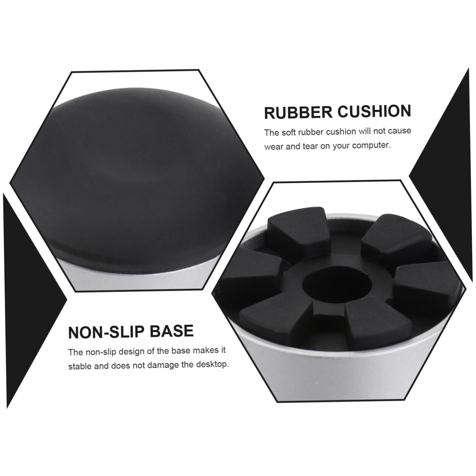 HOMSFOU 3juegos Soporte Ergonómico para Laptop Base Portátil Disipación De Almohadilla Antideslizante para y Negro