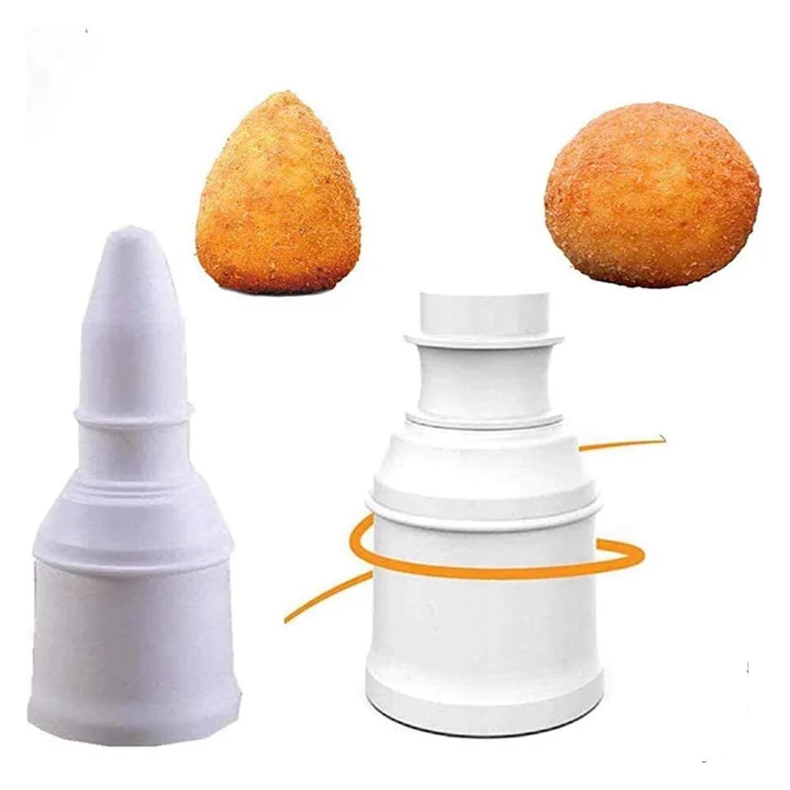 Arancini Maker Sushi-Werkzeug, DIY handgefertigte Bento-Reisbällchen-Kunststoffform, hausgemachte italienische Lebensmittel, Fleischbällchenform, Küchenzubehör(Pointed)