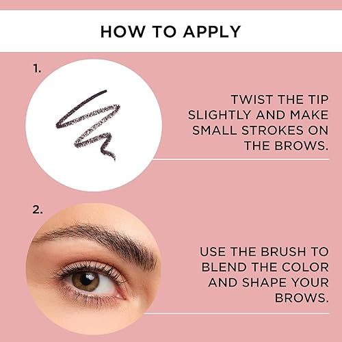 Miniatura 2 de ARTDECO Delineador de cejas ultra fino, madera flotante suave, punta fina que crea líneas ultrafinas, cepillo de aseo integrado, a prueba de manchas