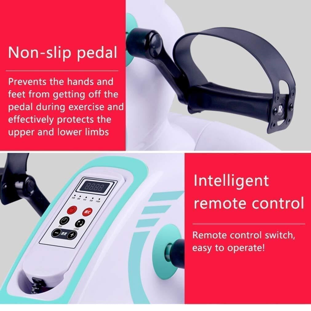 Przenośny elektryczny rower treningowy, mini rower treningowy z pedałami, przenośny mini elektryczny rower rehabilitacyjny, ćwiczenia fizyczne ramion i nóg