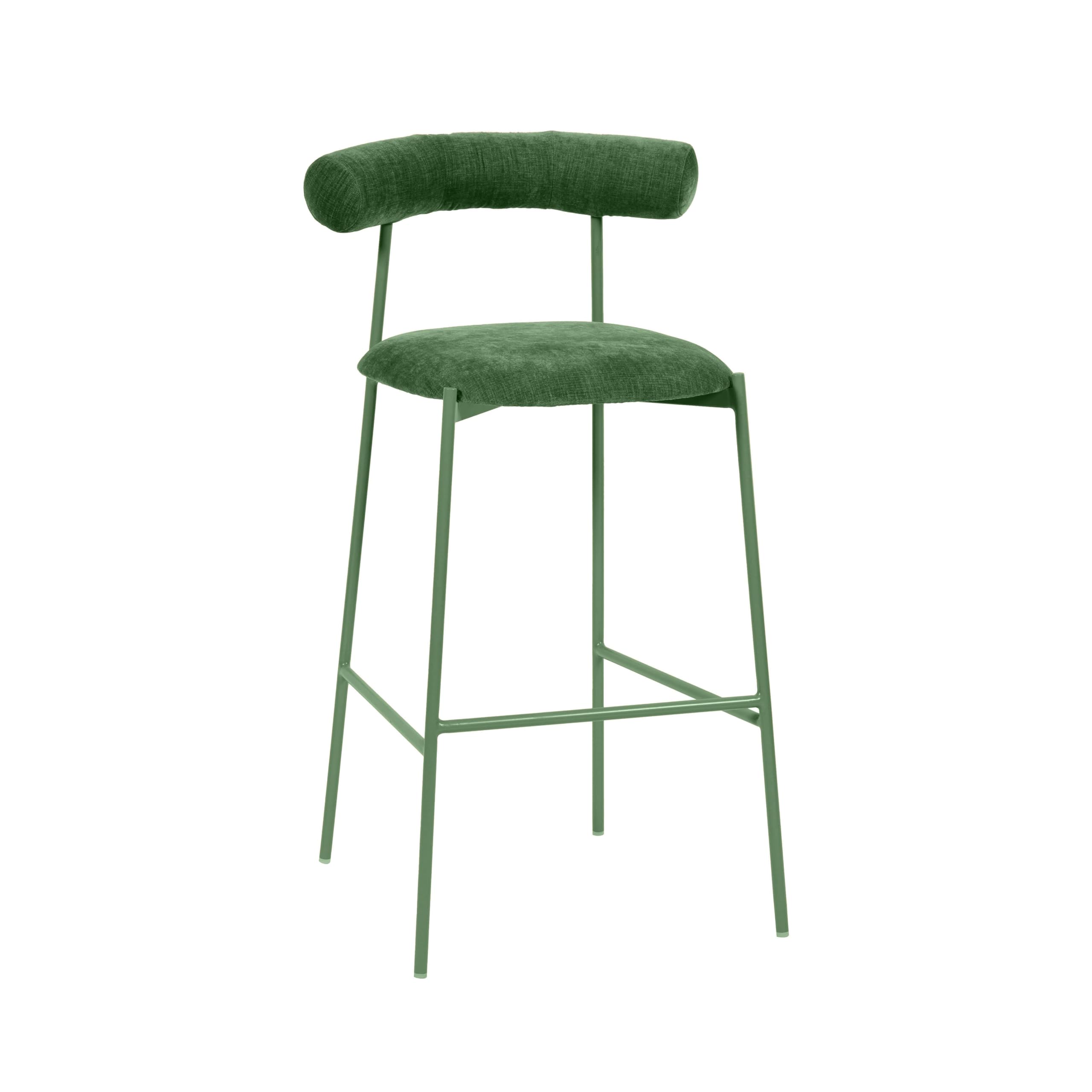 Tov Furniture Liliana Forest Green Velvet Bar Stool