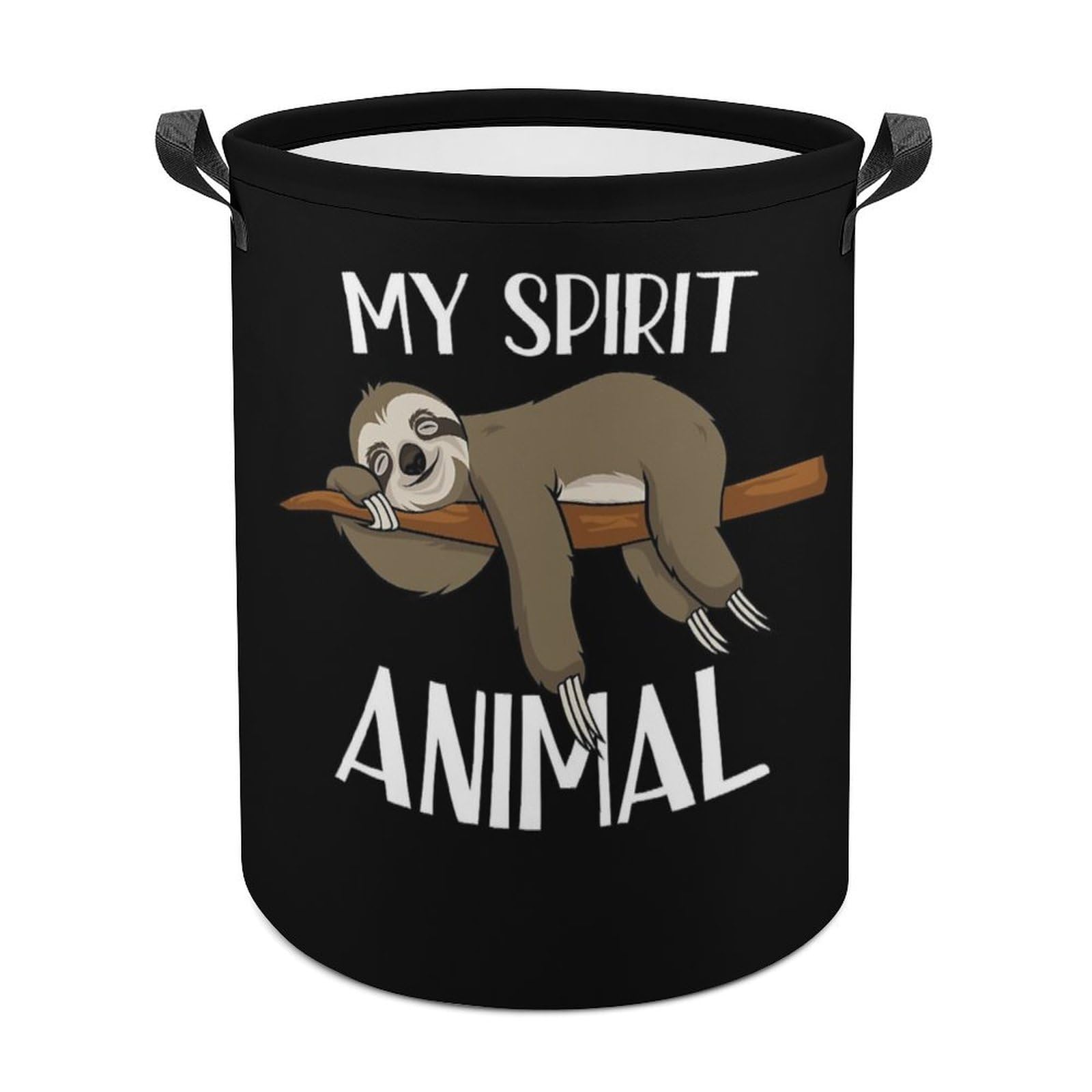 Wlntrophic Laundry Hamper, My Sprirt Animal Sloth Laundry Basket, Washing Basket with Handle