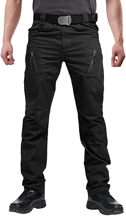 Army Style Outdoor Pants Men's Waterproof Tactical - Ripstop Hiking Work Pants With 9 Pockets Cargo Pants