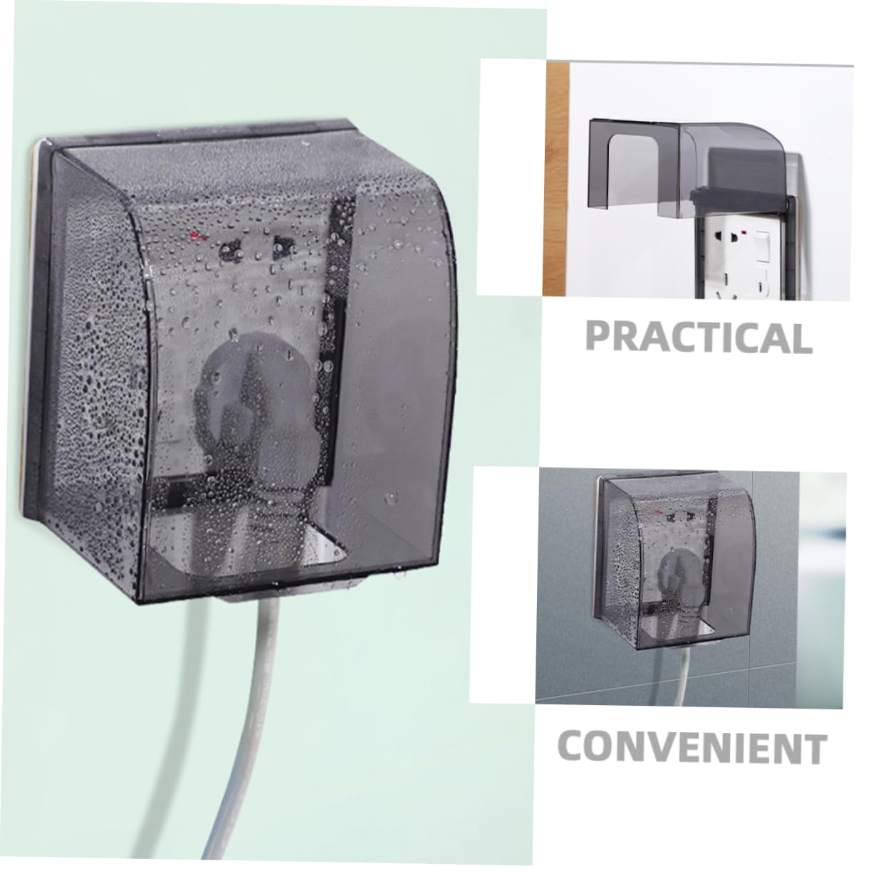 Tofficu 4 Set Copripresa Adesivo Per Esterni E Interni Protezione Elettrica Per Bagno Cucina E Ufficio Design Compatto E Resistente Spruzzi 2 Pezzi*4