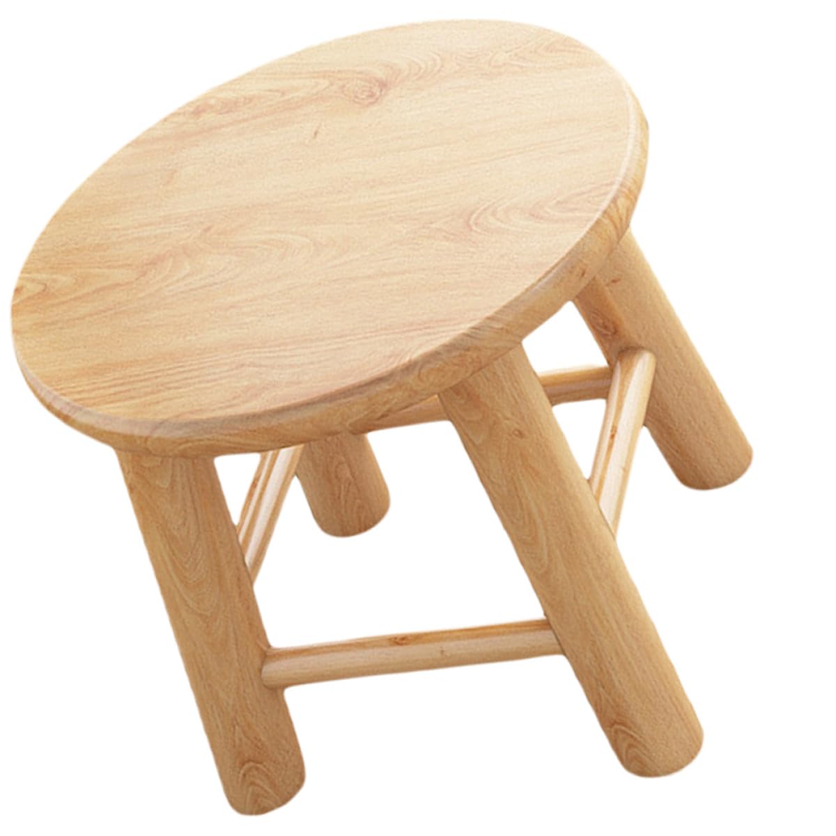 Tabouret bois massif 25x25 cm Healvian petit siège enfant portable maison