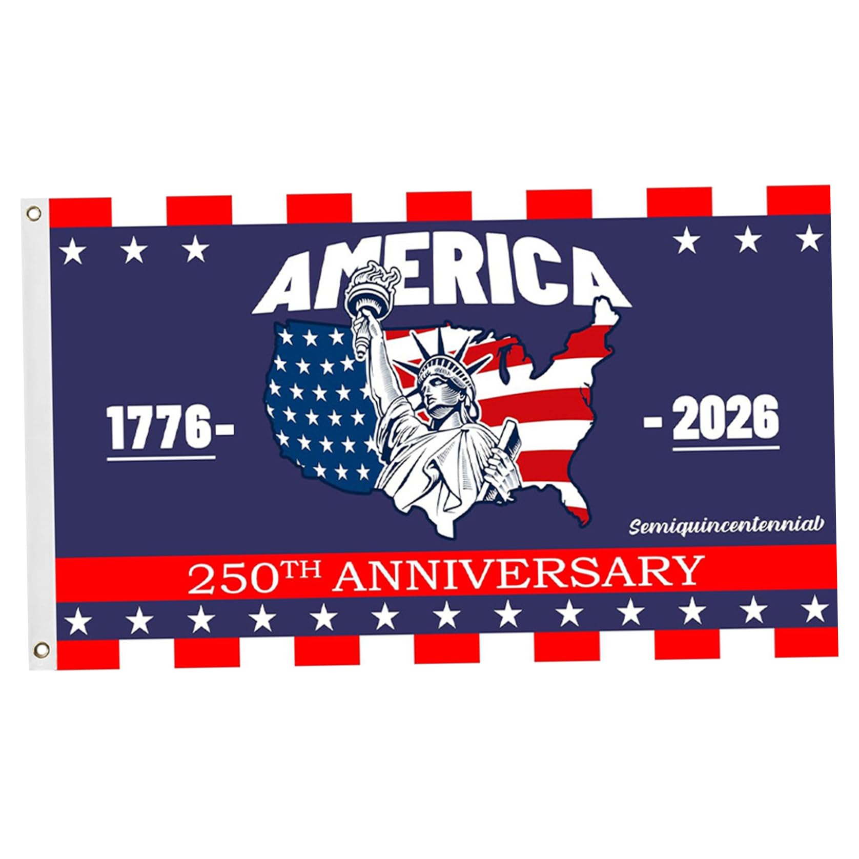 Drapeau du 250e anniversaire américain pour décoration de jardin du 4 juillet extérieur