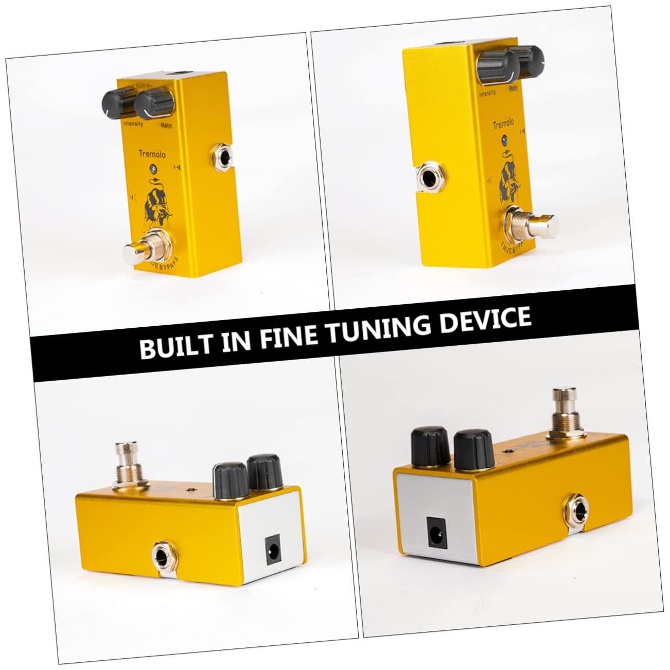 Abaodam 2 Pezzi Amplificatore Pedale Effetti Chitarra Singolo Blocco Pedale Effetto Bypass Amplificatore Valvolare