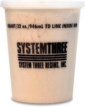 System Three Wood Flour, 1 Qt Tub, Brown