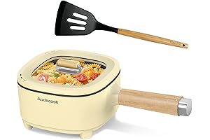 Multifunctional Audecook 8 Inch Small Electric Skillet with Lid