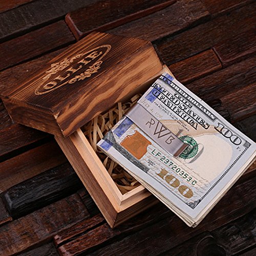 Personalized Monogrammed Money Clip Polished Stainless Steel