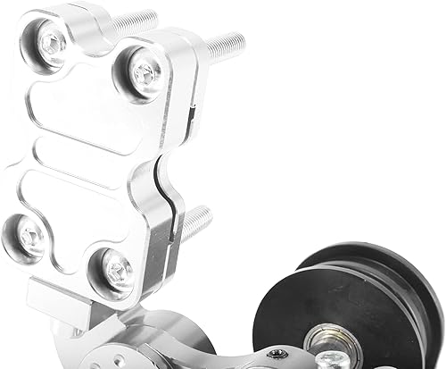Miniatura 7 de Motoforti Tensor de cadena de aleación de aluminio de tono plateado Ajustador automático para motocicleta Motocross Dirt Bike ATV