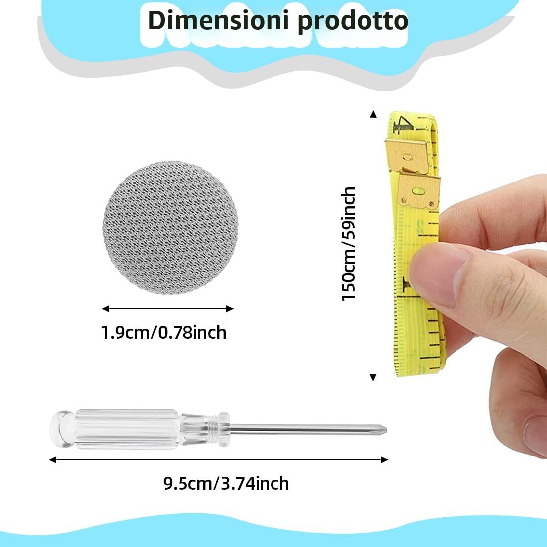Kit Riparazione Cielo Auto, 65 Rivetti per Riparazione Tetto Auto + 65 Puntine Colorate+1 Cacciaviti+ 1 Metro a Nastro 1,5 m, Ripara Cielo Auto Set Riparazione Cielo Auto(grigio)