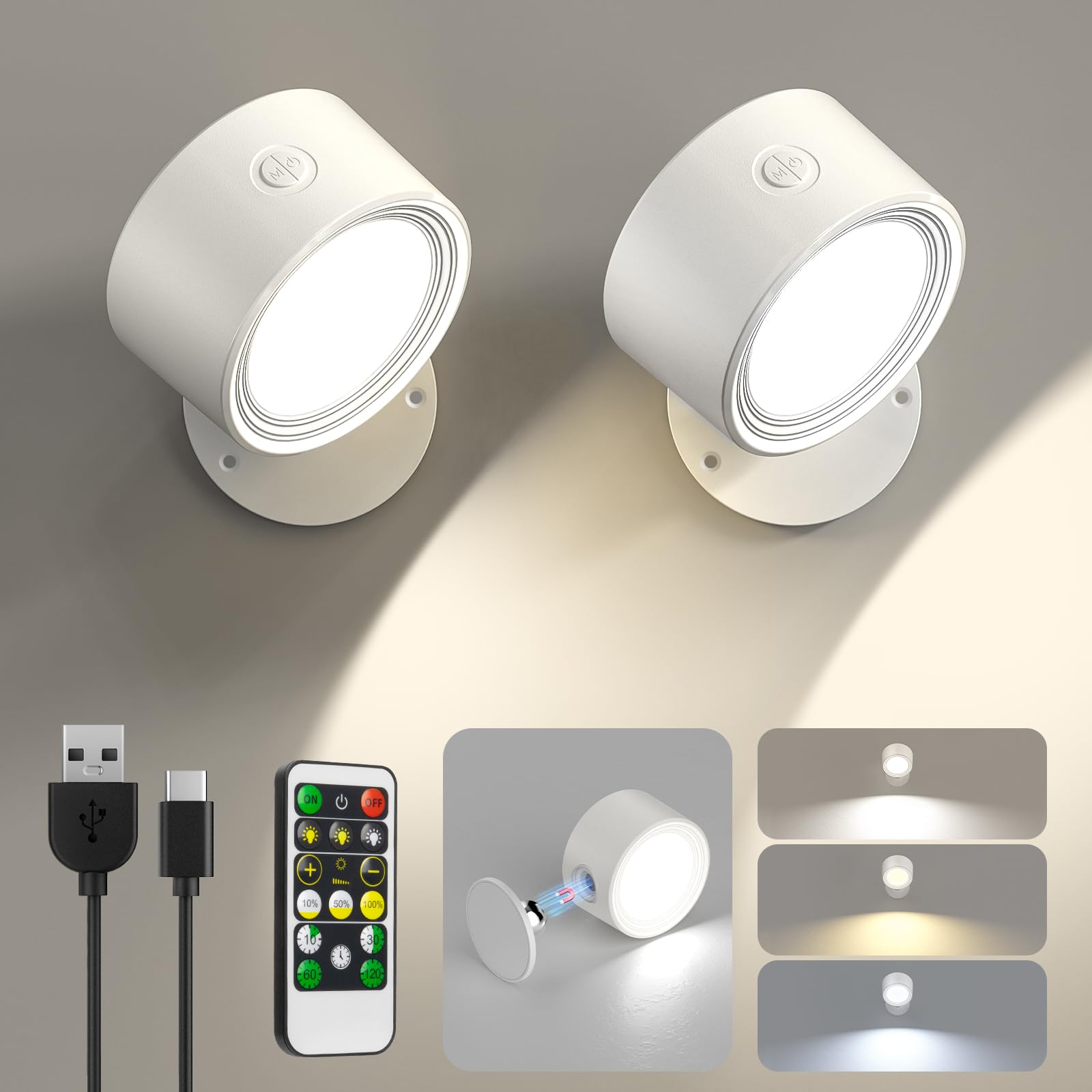 Lightbiz LED Akku Wandleuchte Innen