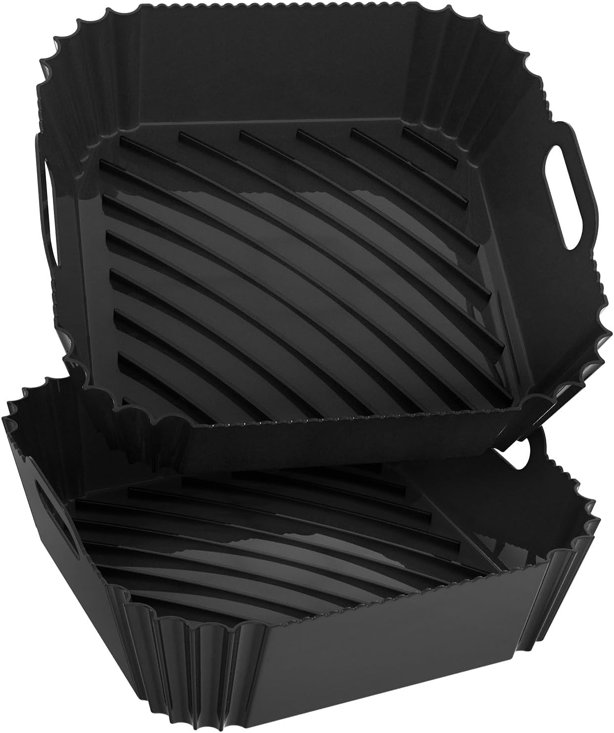 Large Silicone Air Fryer Liners Square 5-9 QT, 9.6 Inch Airfryer Liners Reusable 2 Pack Air Fryer Silicone Liners Pot Oven Liner Baking Tray, Air Fryer Basket Silicone Mat Bowl Air Fryer Accessories-picture-22