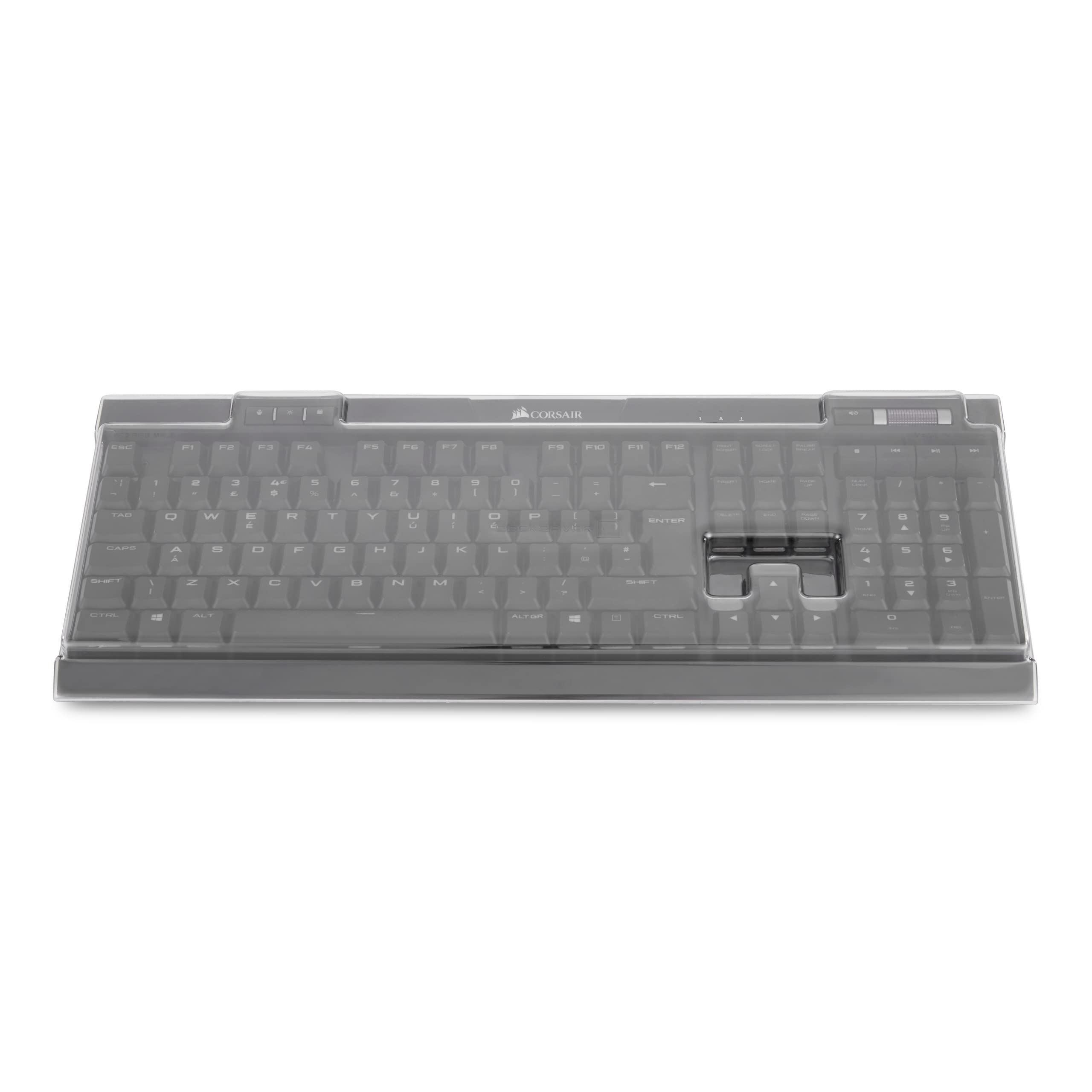 Decksaver Cubierta para la Serie de teclados Corsair K70 RGB - Funda Protectora ahumada/Transparente, Fabricada en el Reino Unido