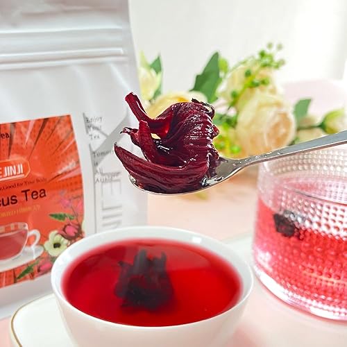 Miniatura 5 de XIEJINJI Té de hibisco, flores de hibisco secas naturales, té de hierbas, 3.5 oz100 g refrescante sabor a tarta, sin cafeína, bolsa resellable